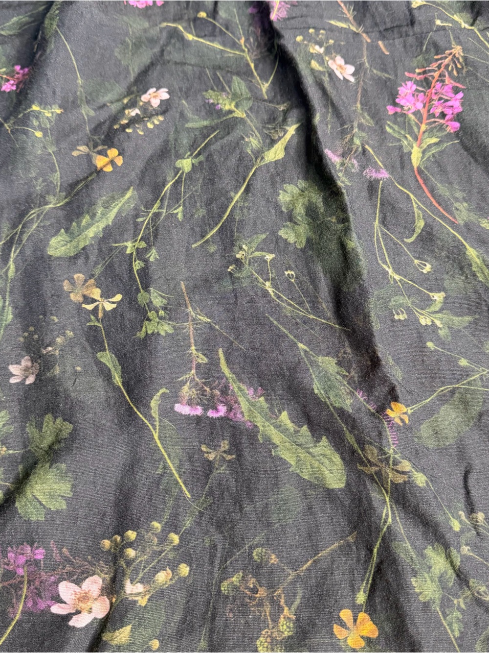 All Saints Black Floral A-Line Midi Skirt - Picture 13 of 16